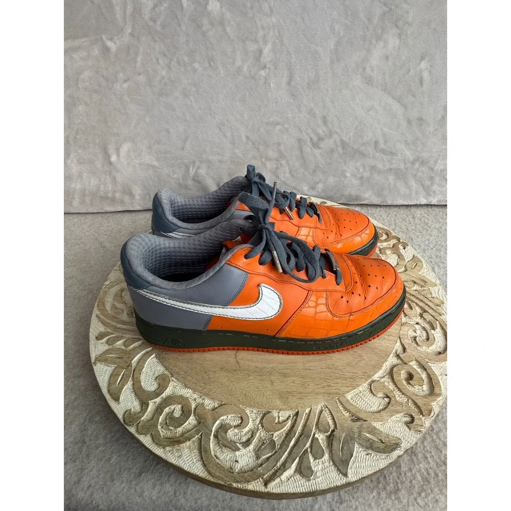 Nike Air Force 1 Low Bronx Orange Grey Olive 315180-811 2007‎ Mens 10.5 Sneaker